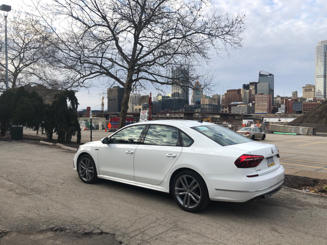 Potholes like these should be avoided in the Passat even more so than other midsize sedans.
